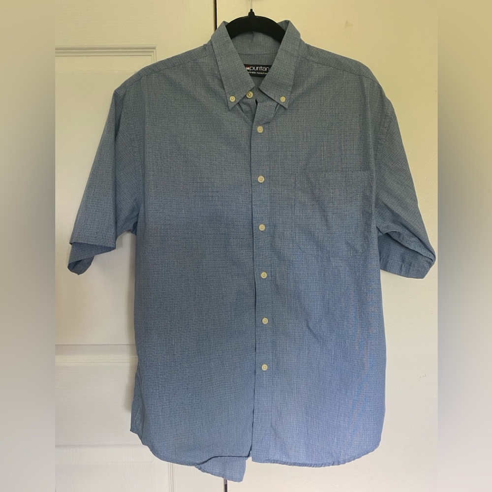 Puritan Casual Blue Button-Down Shirt